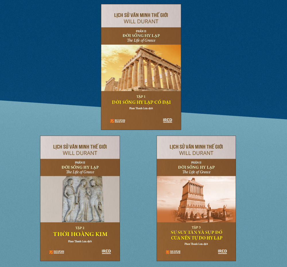 Hình ảnh Lịch Sử Văn Minh Thế Giới Phần 2: Đời Sống Hy Lạp - Will Durant (trọn bộ 3 tập) - Sách IRED Books