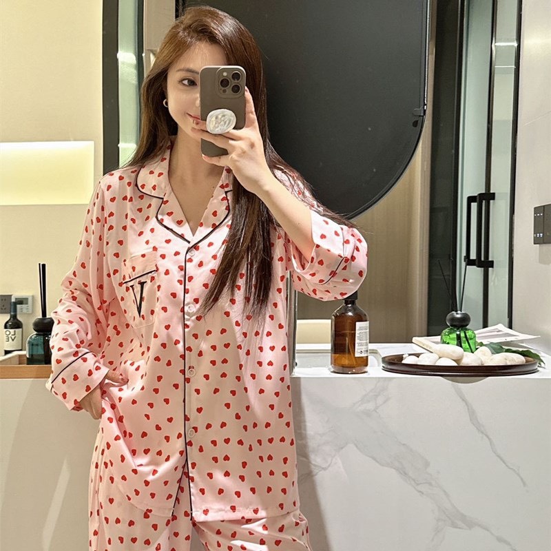 Đồ Ngủ Pijama Lụa Trái Tim - B.Lingerie