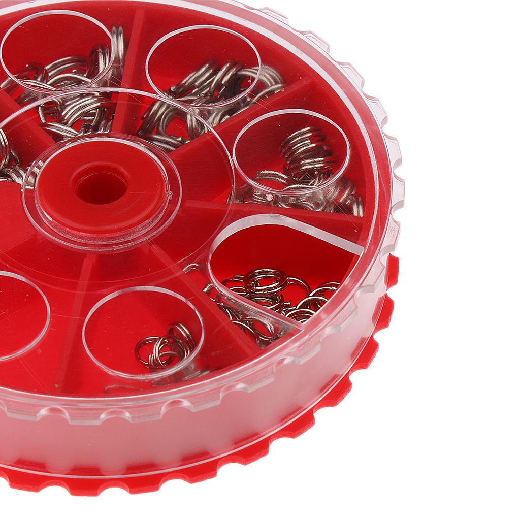 Fishing Split Ring Stainless Steel Snap Lure Tackle Connector Double Loop