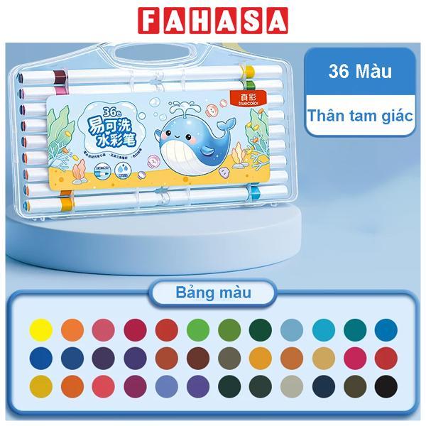 Hộp 36 Bút Lông Màu Nước Rửa Được - Truecolor ZCW-1615-36