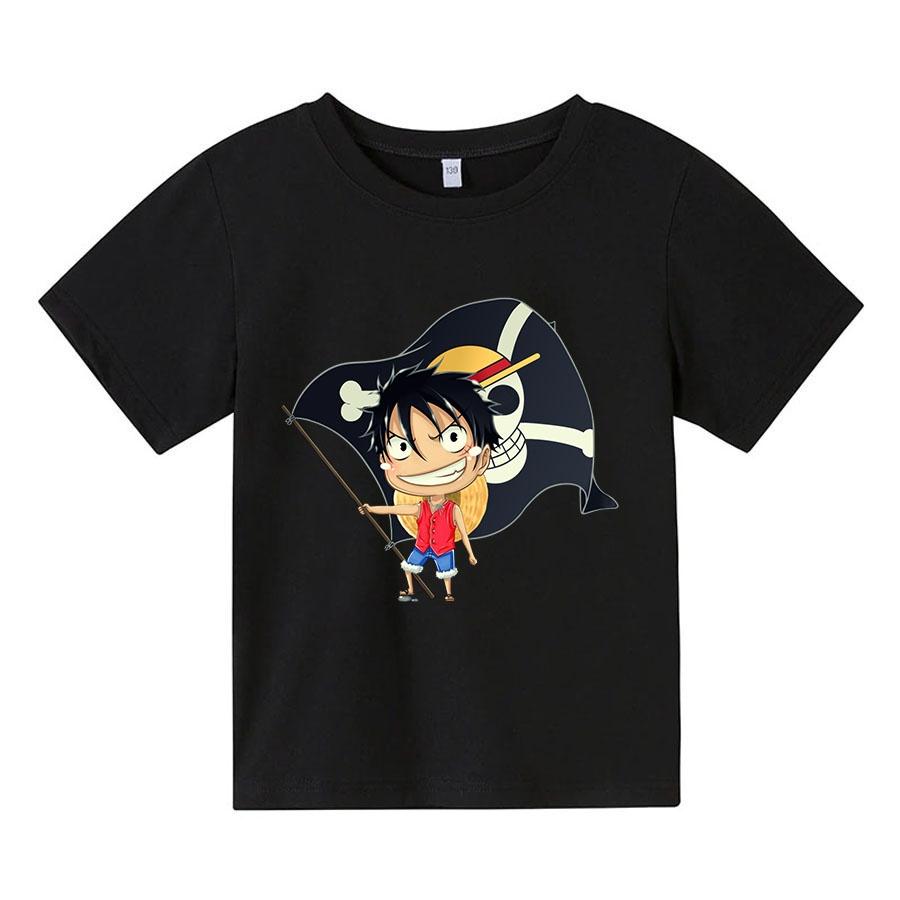 Áo thun cho bé, Áo thun trẻ em LUFFY, 4 màu, có size người lớn, Anam Store