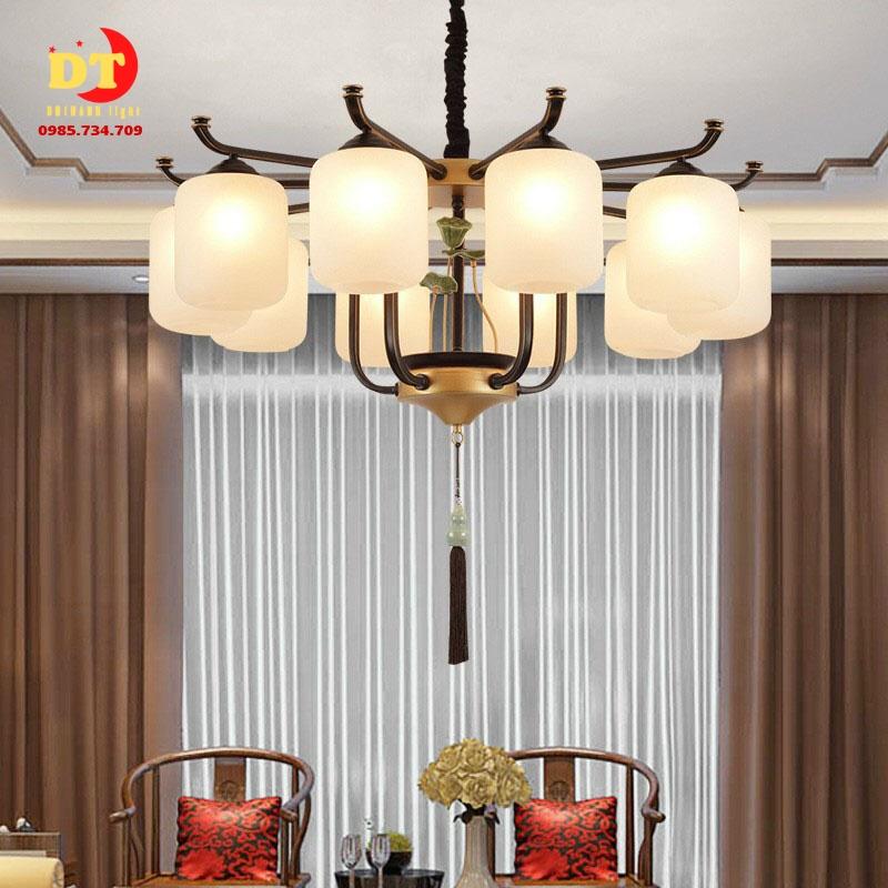 Đèn chùm 12 tay phong cách bắc âu hiện đại phòng khách DQM