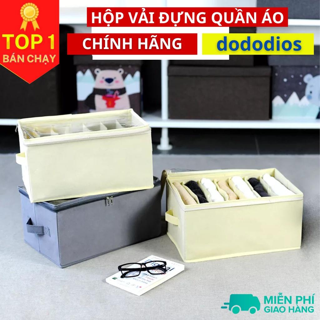 Hộp Vải Đựng Quần Áo, Hộp Để Quần Áo, Khăn Tắm, Đồ Lót Có Khóa Kéo Mặt Kính Ni Lông Nhiều Ngăn Tiện Ích DoDoDios