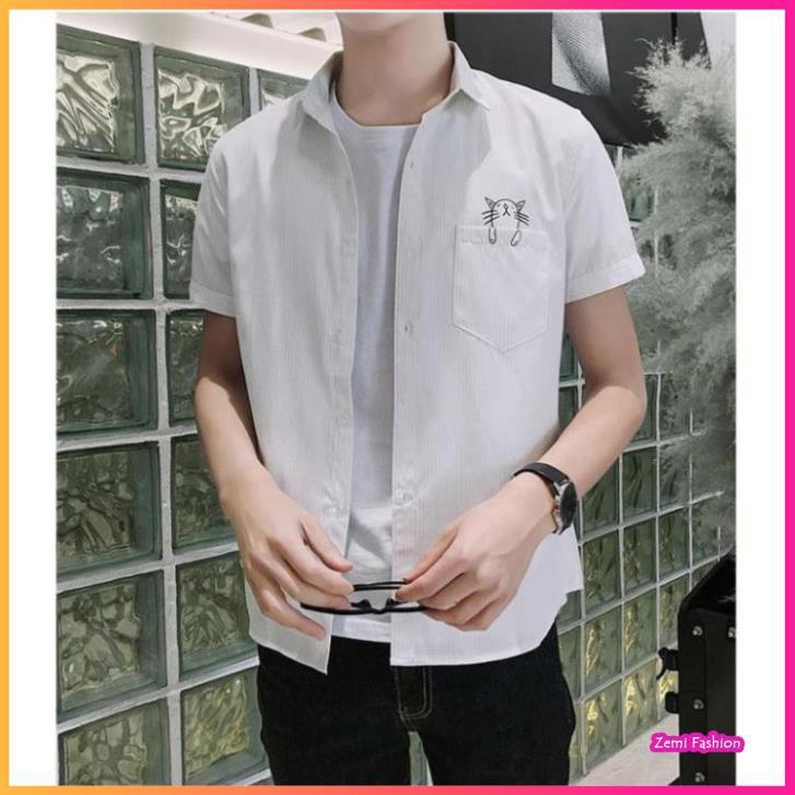 Áo Sơ Mi Nam Kẻ Sọc Caro Ngắn Tay