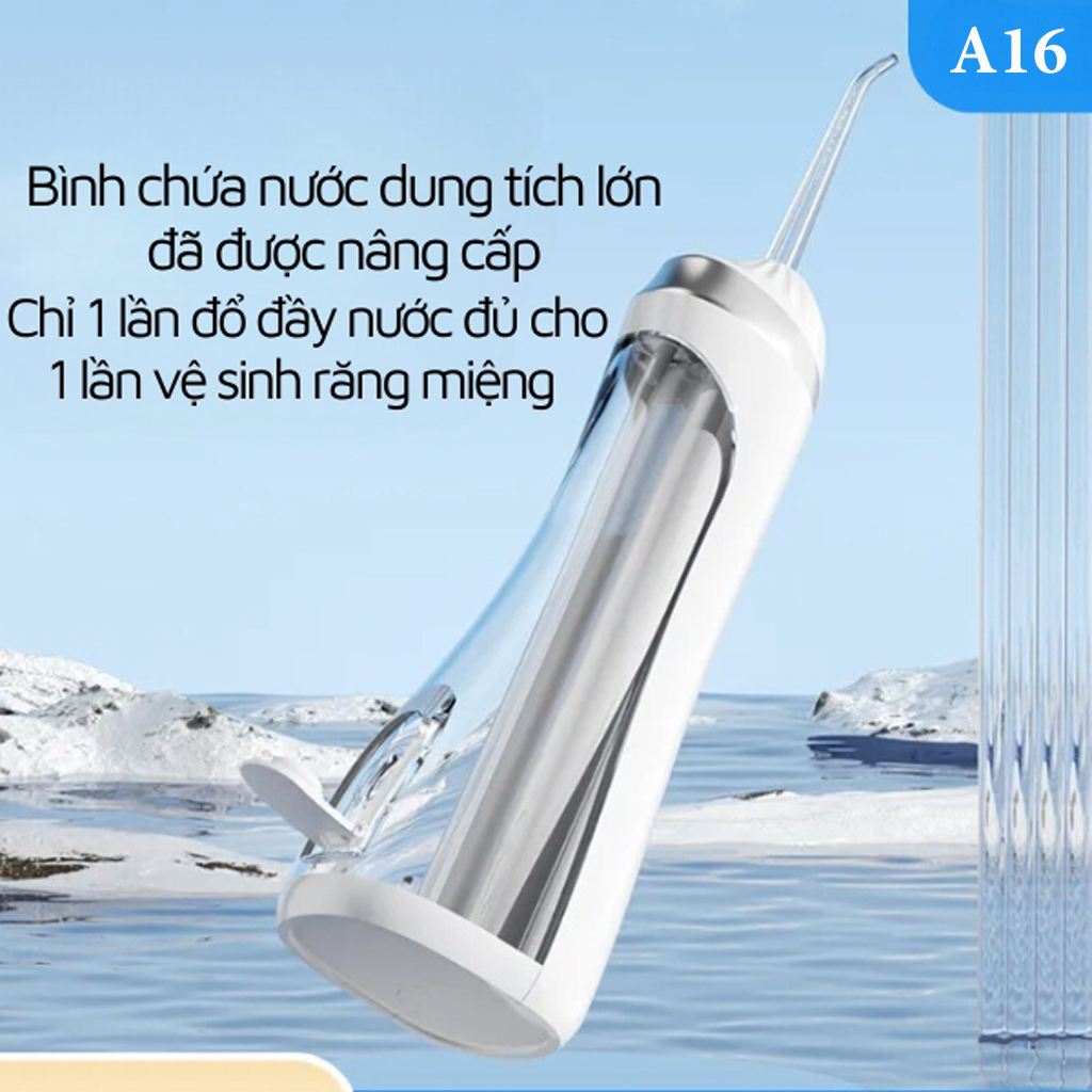 Máy tăm nước SeaSy A16 chăm sóc răng miệng toàn diện, hiệu quả ngay tại nhà với thiết kế trẻ trung - Hàng Chính Hãng