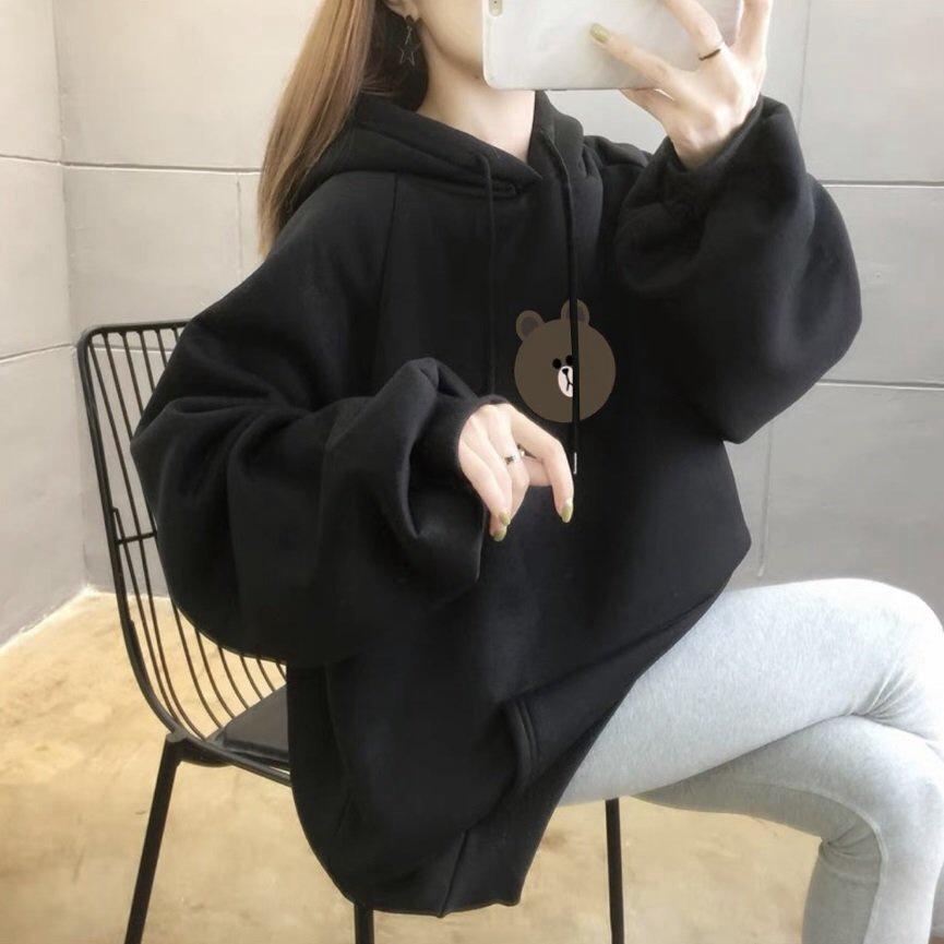 Áo hoodies form to y hình chất nỉ