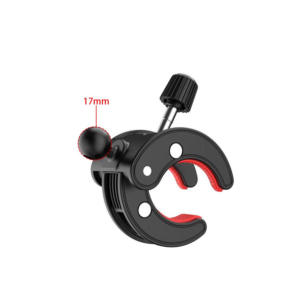 Siêu Kẹp 17Mm Bóng Đầu Kẹp Gắn Chân Máy Monopod Đèn Chân Đế Xe Máy Tay Cầm Điện Thoại Camera Hành Động Kẹp