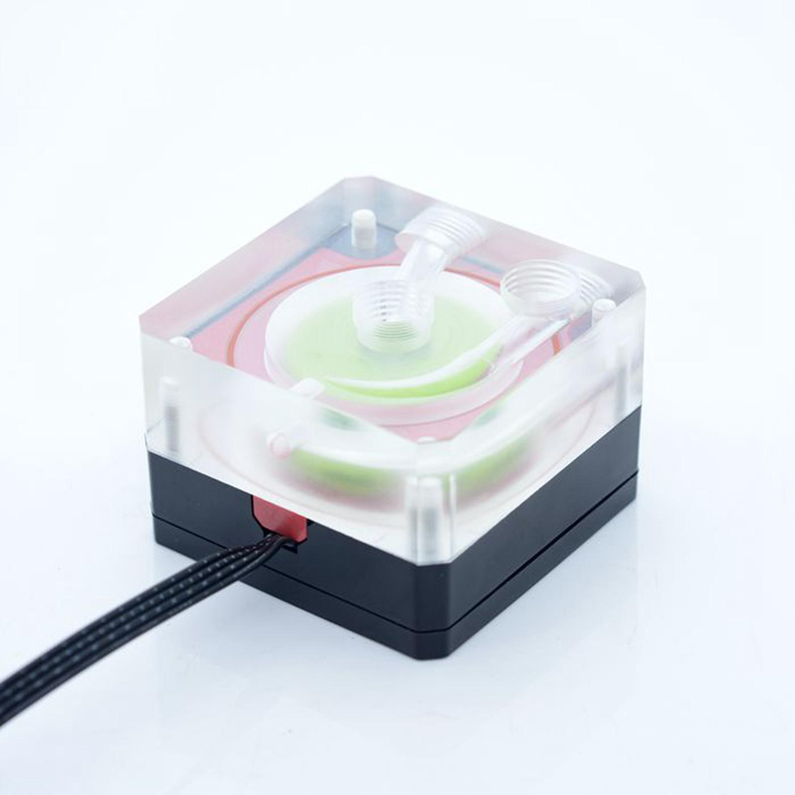 Cubic Water Cooling Pump DC 12V PWM Speed Control Meters