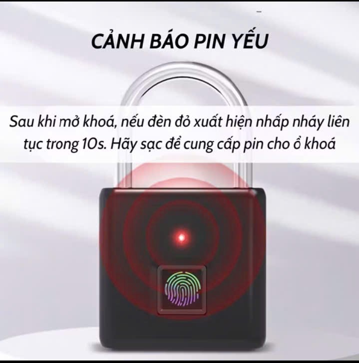 Ổ khóa cảm ứng vân tay mỗi khi ra ngoài không lo quên chìa khóa nữa