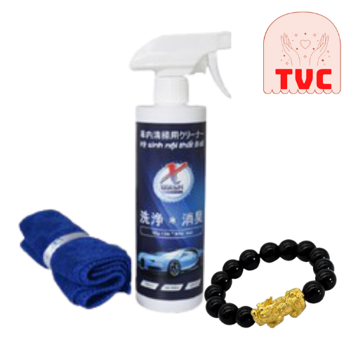 Dung Dịch Vệ Sinh Ô Tô Xwash For Car chai lớn 500ml Tặng Kèm Khăn Lau Xe và Vòng Tay Phong Thủy