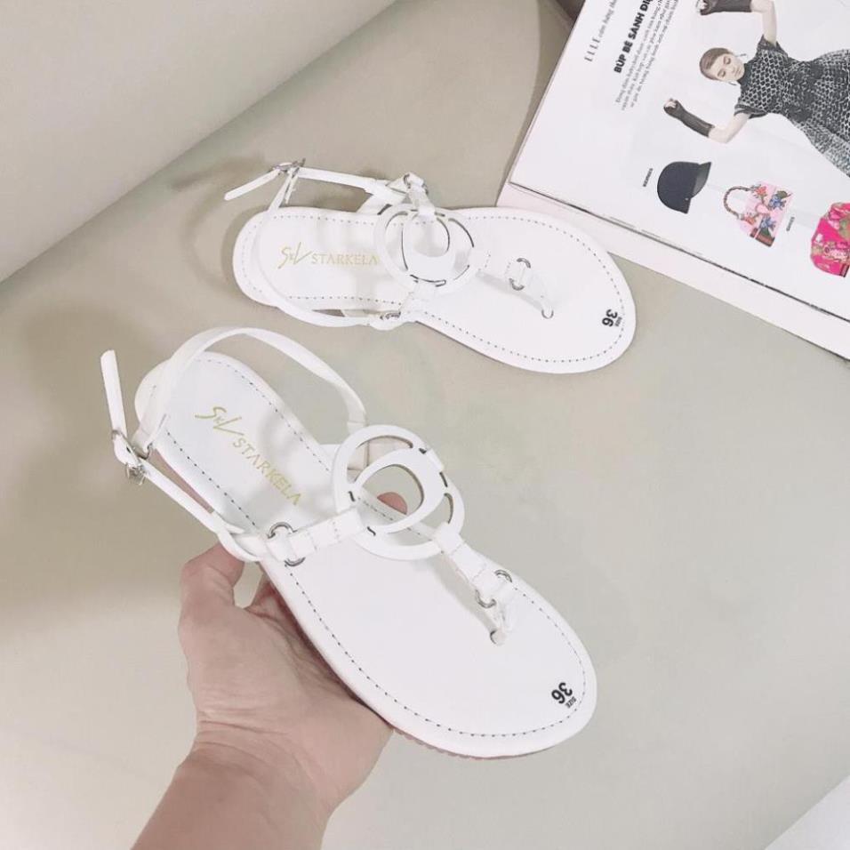 Giày Dép Sandal Nữ Xỏ Ngón Đế Thấp Hàng Loại 1 Cao Cấp Ba Màu Siêu Xinh