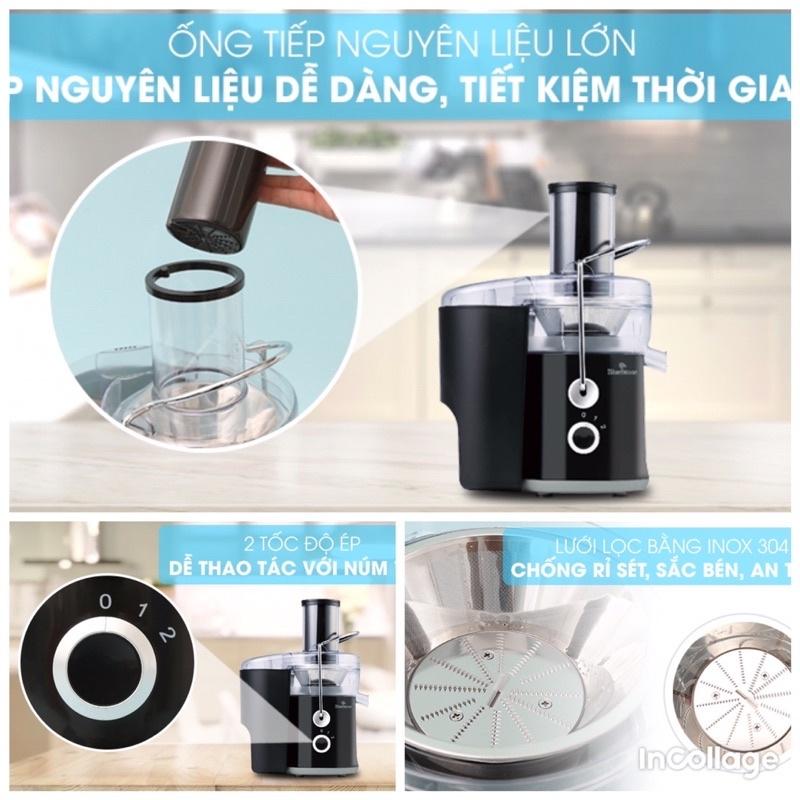 Máy Ép Trái Cây Bluestone JEB-6535, 600w - 2 Tốc Xay Linh Hoạt, Hàng Chính Hãng