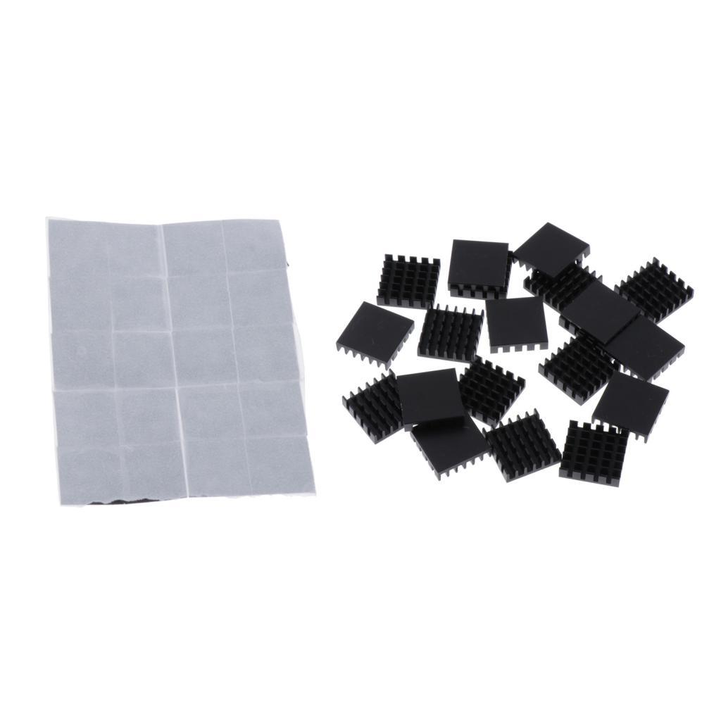 20 Pcs Practical Aluminum LED Heat Sink Cooling Cooler Radiator 18x18x5mm