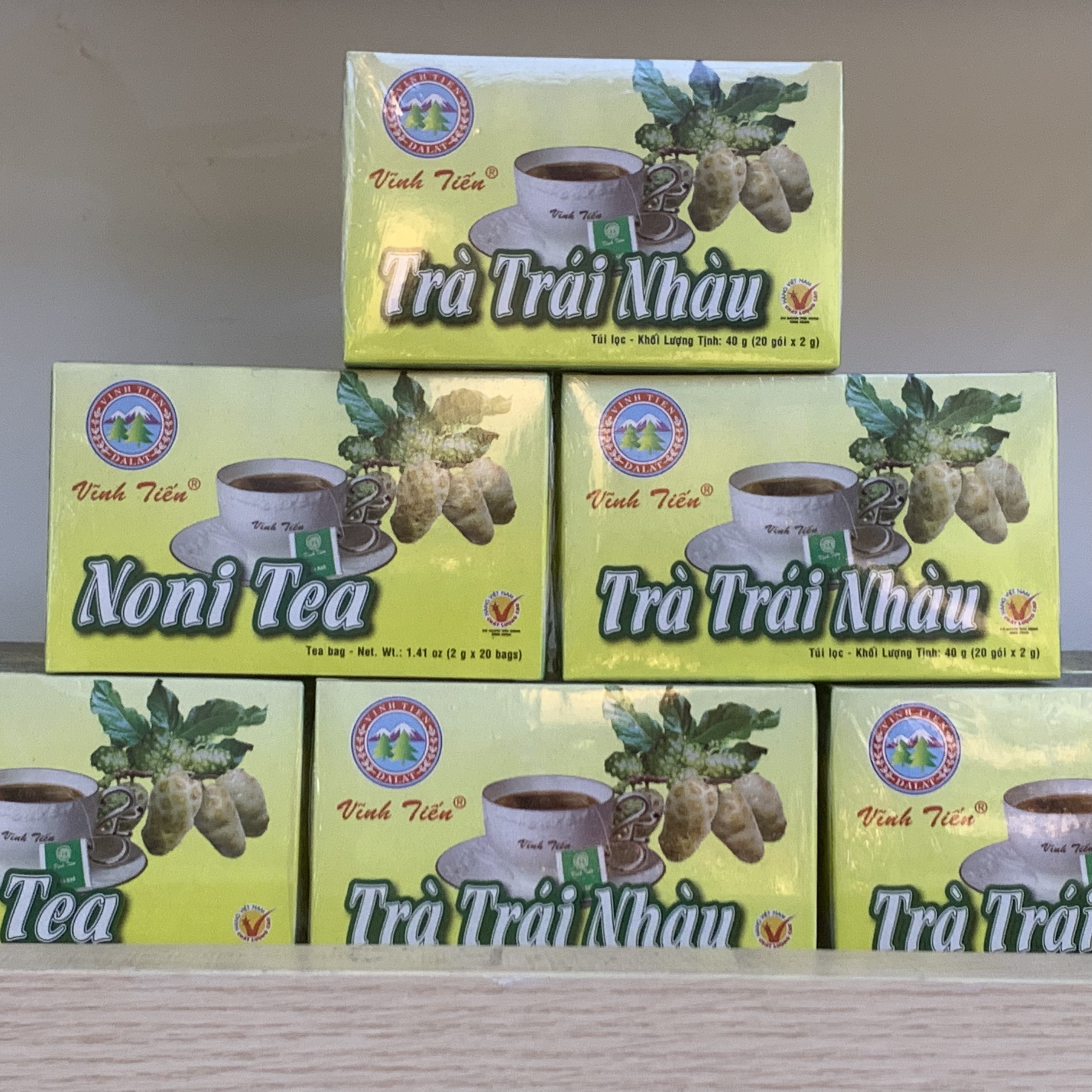 Trà Trái Nhàu Túi Lọc Vĩnh Tiến - Giảm mụn, tốt cho xương khớp.