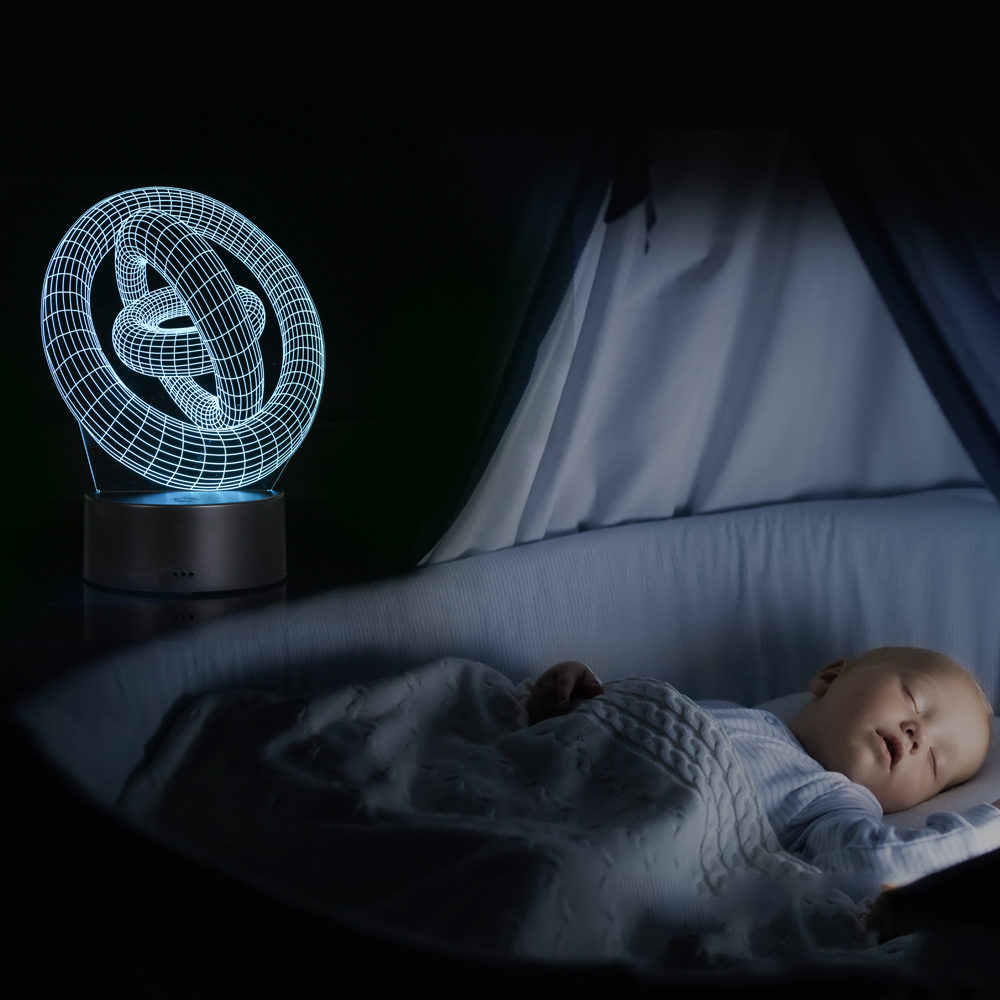 Đèn Ngủ LED Acrylic 3D Trong Suốt Đổi Màu Gồm 7 Màu # 12