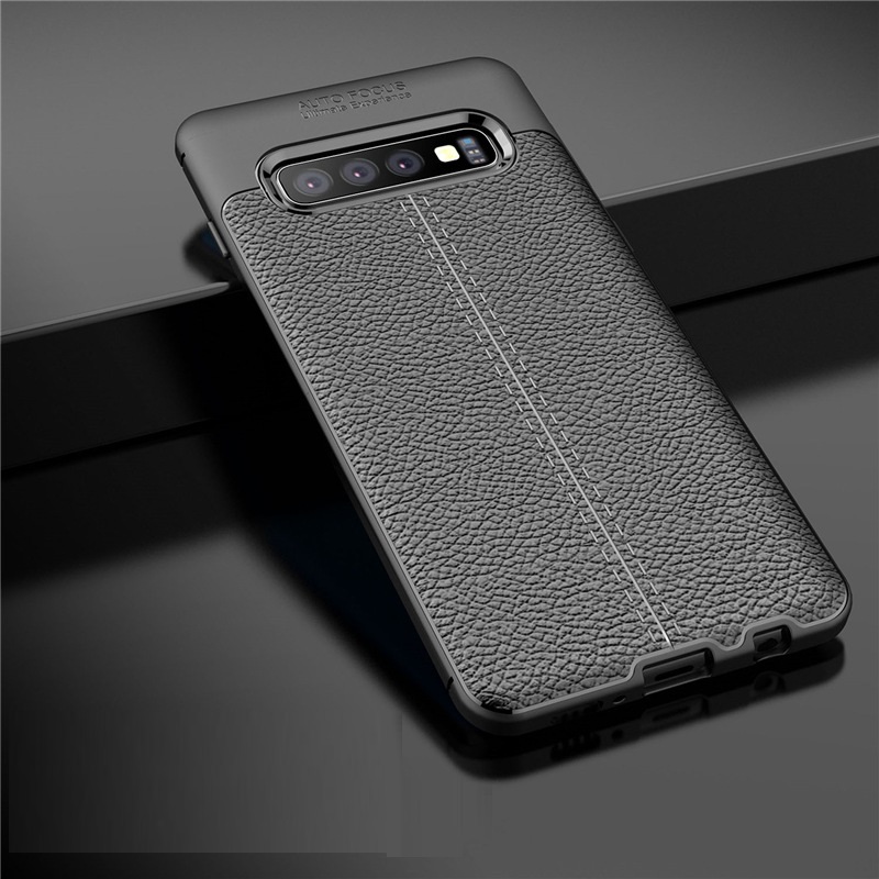Ốp lưng cho SamSung Galaxy S10 plus silicon giả da, chống sốc chính hãng Auto Focus