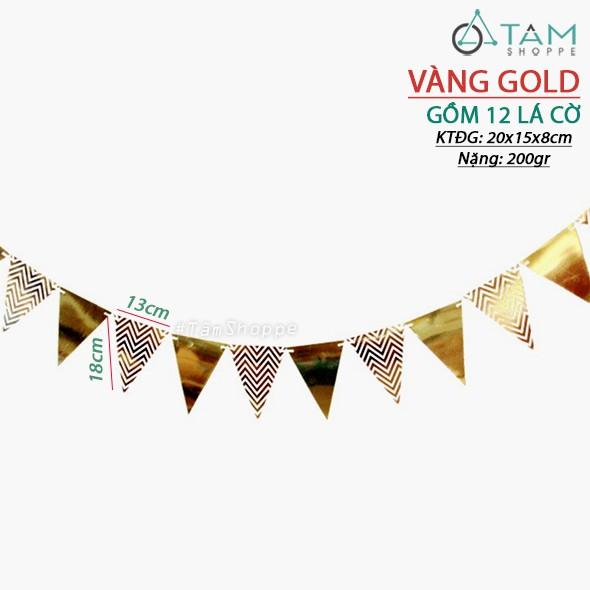 Dây cờ tam giác ép kim 12 lá PA-DC-01
