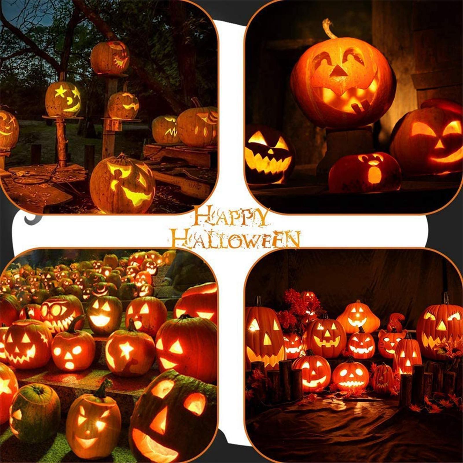 8 Pieces Pumpkin Carving Kit Carving Set Heavy Duty Stainless Steel Sculpting Tools Carver Set for Halloween Pumpkin Lantern DIY Kids Adults