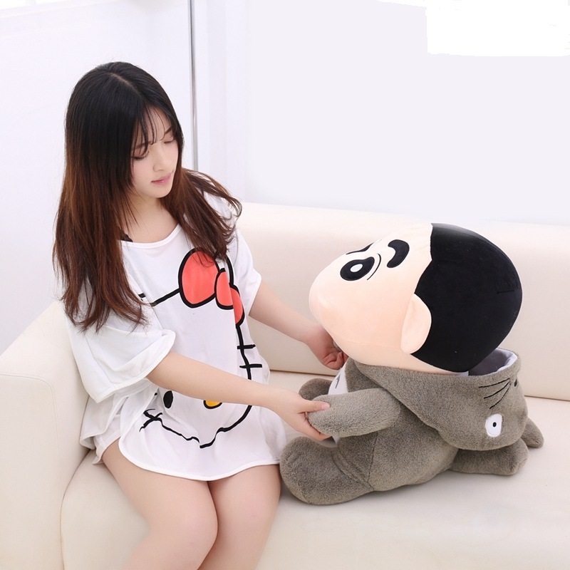 Gấu bông cậu bé Shin đội lốt Totoro (40cm )