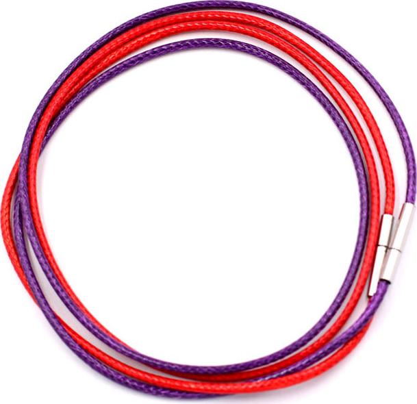Combo 2 sợi dây đeo cổ cao su - tím + đỏ DCSOI1