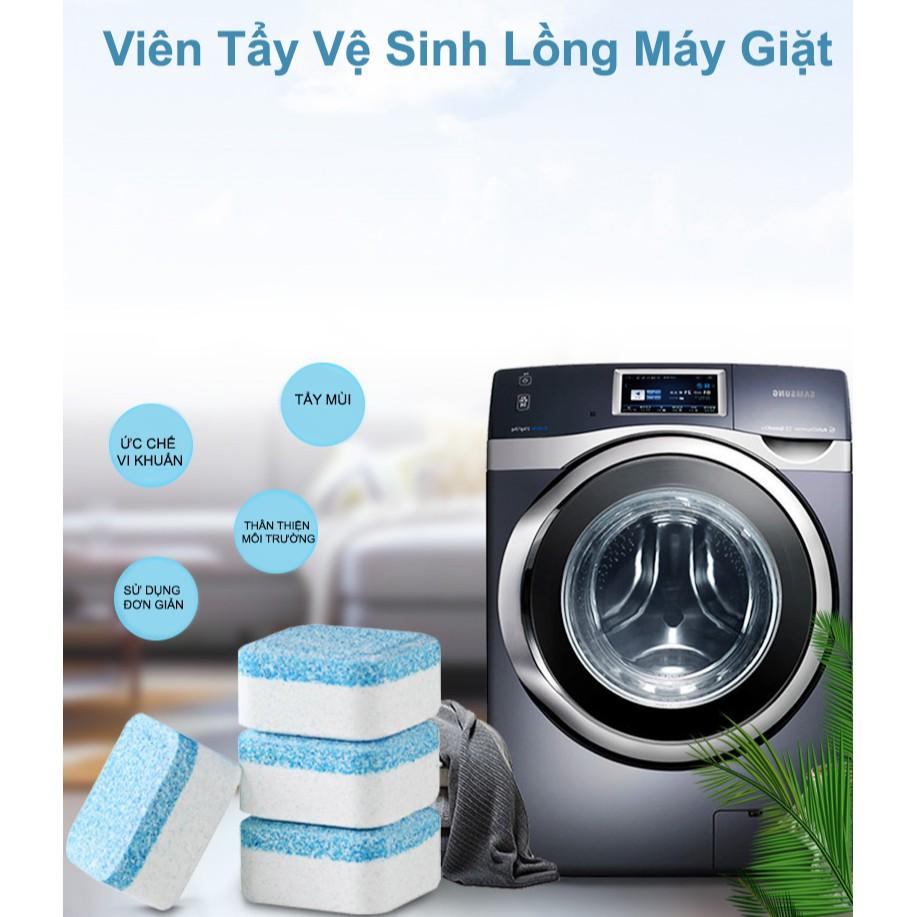 Viên Tẩy Lồng Giặt, Diệt khuẩn ,Tẩy chất cặn bẩn Lồng máy giặt nhật bản  - Bột vệ sinh máy giặt TLG