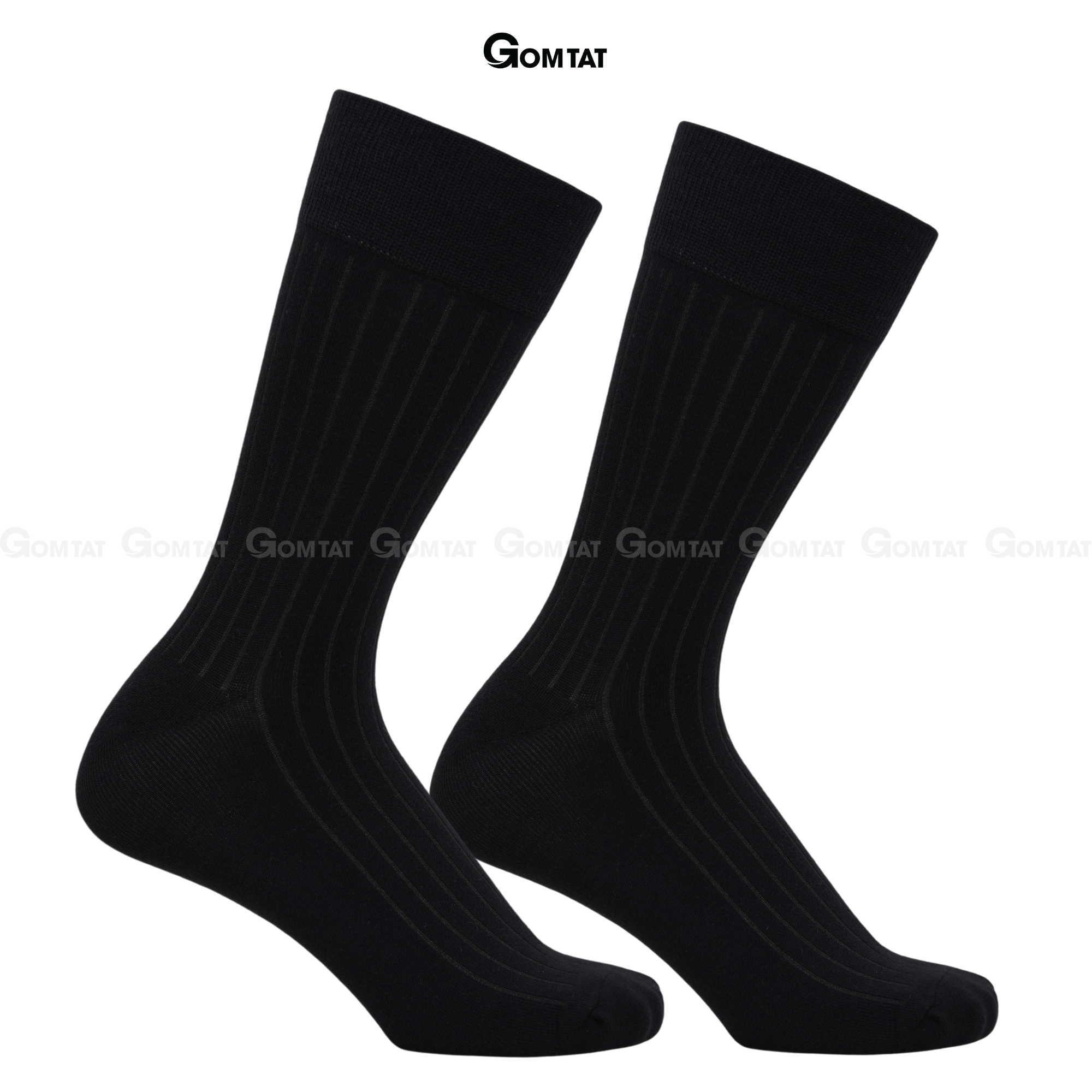 Tất đi giày tây chất liệu cotton cao cấp, vớ nam công sở họa tiết gân chìm lịch lãm - GOM-TAYGANCHIM-1DOI