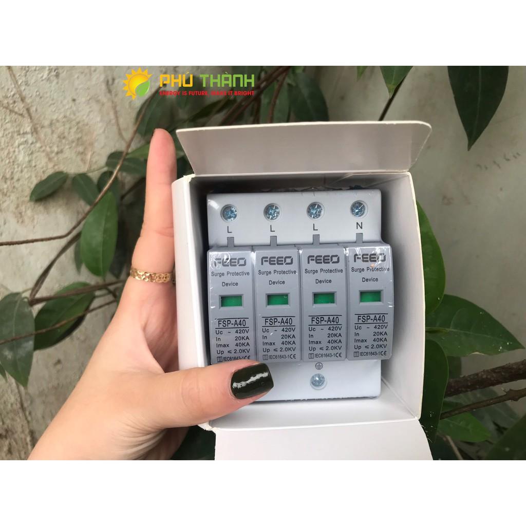 Thiết bị chống sét nguồn AC 420V FEEO cho hệ thống điện dân dụng, điện năng lượng mặt trời - Hàng Chính hãng 