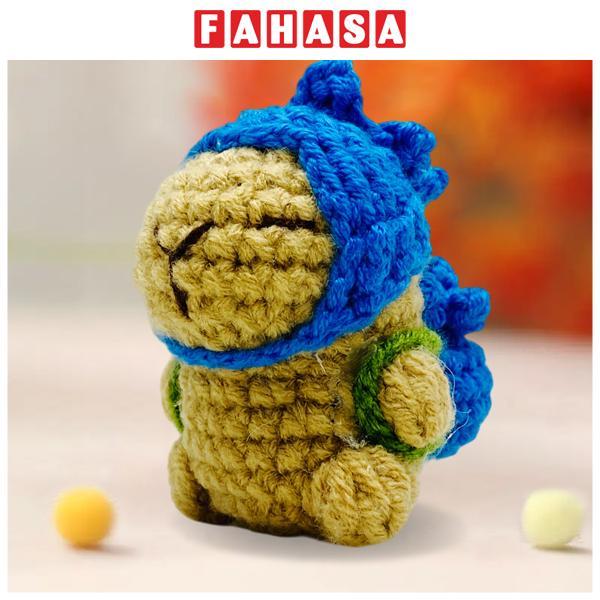 Móc Khoá Len Thủ Công Hình Capybara - Màu Kem (Màu Ba Lô + Mũ Ngẫu Nhiên)