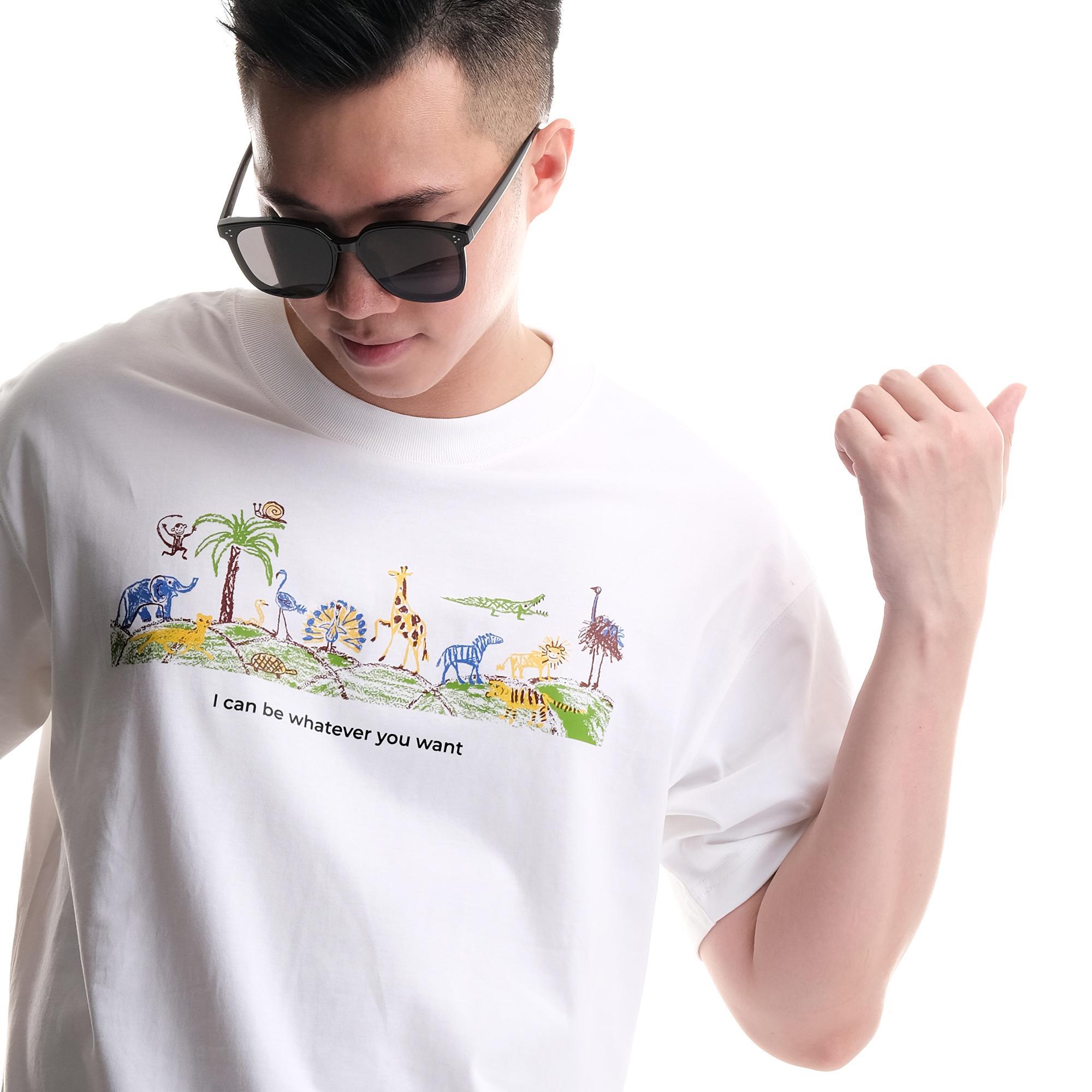 Áo Thun Oversize Nam Nữ Cặp Đôi The Zoo Local Brand Error Cotton Mỹ Tee Basic Màu Trắng Vải Trơn Không Xù Lông Thoải Mái