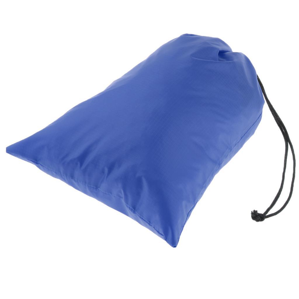2xWaterproof Drawstring Storage Bag Stuff Bag for Clothes Shoes Royal Blue