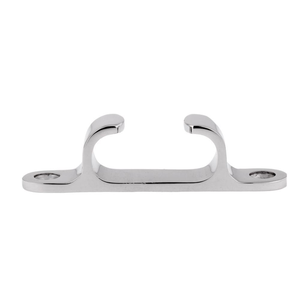 2pcs Stainless Steel Line Straight Fairlead Bow Chock Marine Boat Cleat S&M