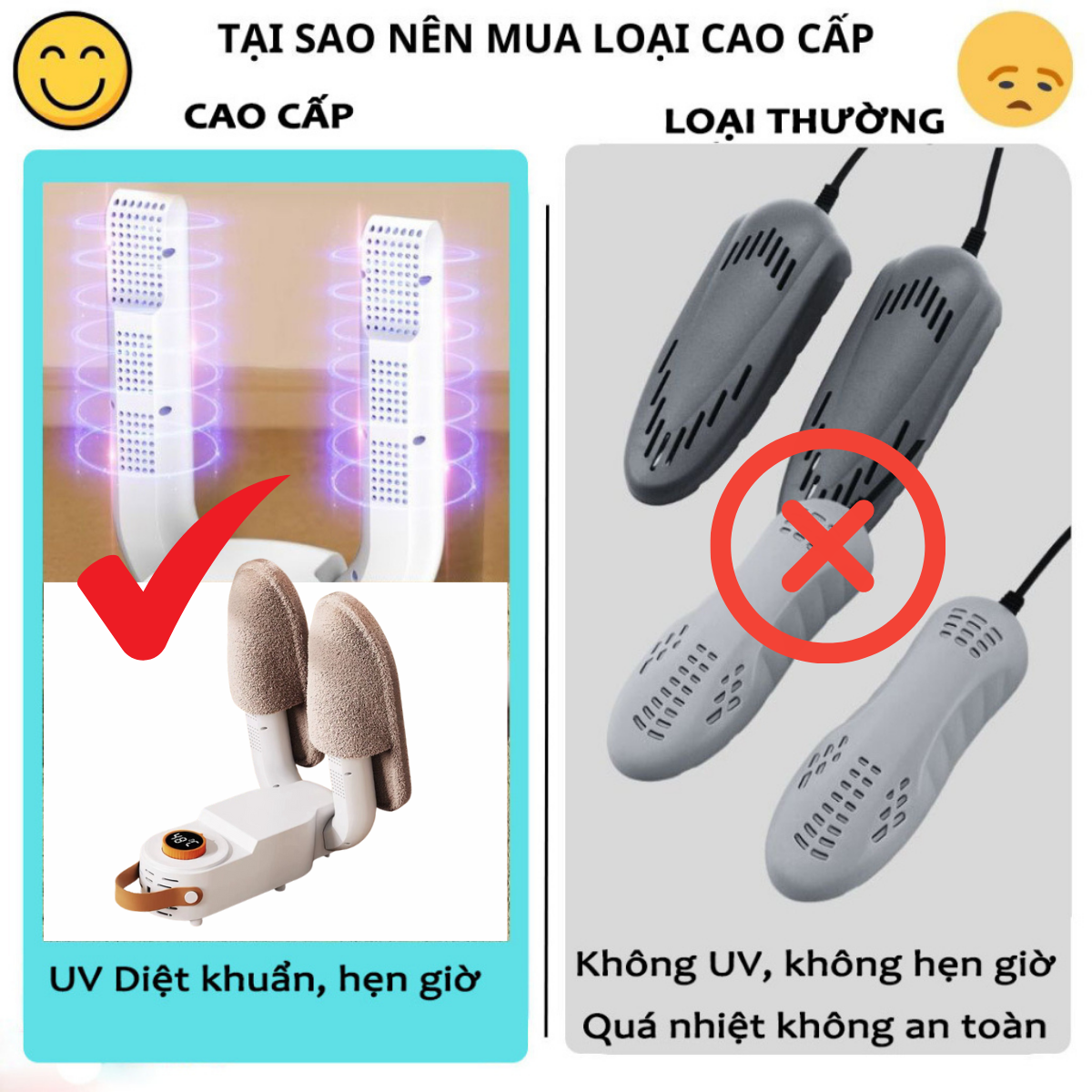 Máy Sấy Và Khử Trùng Giày có hẹn giờ Cao Cấp Làm Khô Siêu Nhanh - Loại Bỏ Khử Mùi Hôi Và Vi Khuẩn, Kiểu Dáng Nhỏ Gọn, Dễ Sử Dụng Máy Sấy Giày Dép Tất Găng Tay Mũ Bảo Hiểm Khử Khuẩn Bằng Tia UV An Toàn Tiện Dụng Thông Minh