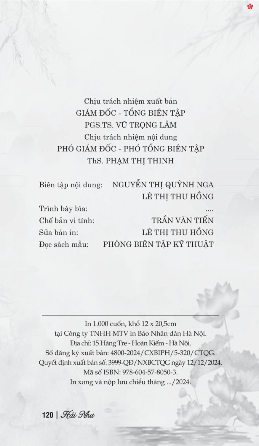 Hồ Chí Minh - Người tin ở con người (bản in 2024)