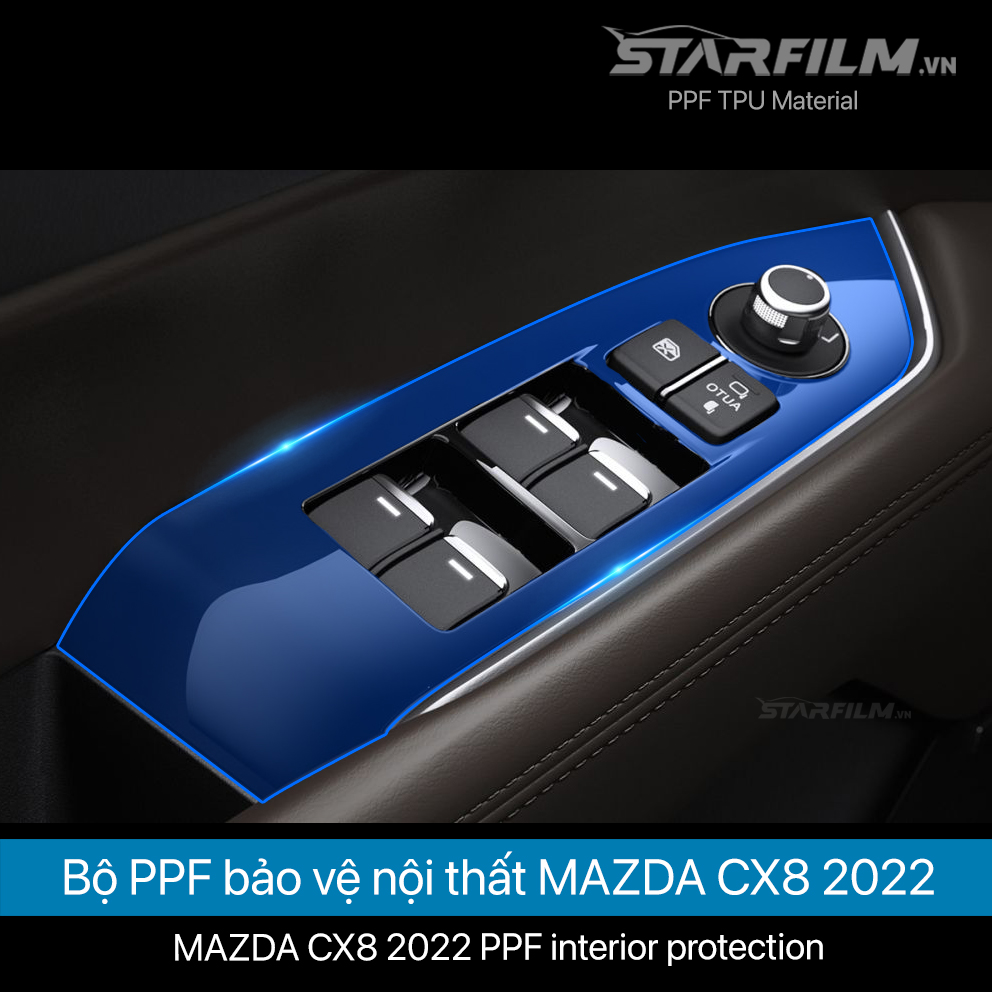 Mazda CX8 2021-2022 PPF TPU chống xước tự hồi phục STAR FILM