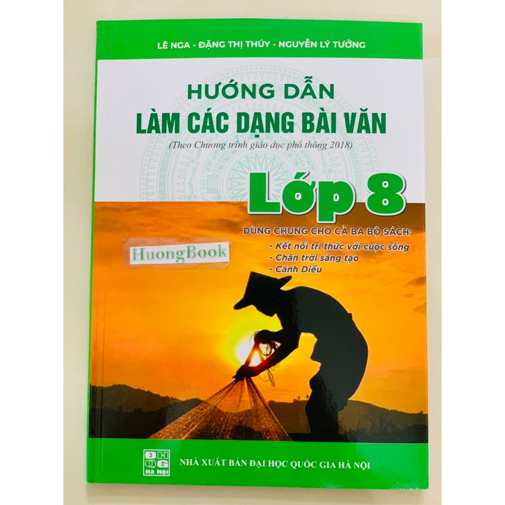 Sách - Combo 2 cuốn Hướng dẫn làm bài kiểm tra định kì + Hướng dẫn làm các dạng bài văn lớp 8  - 2023