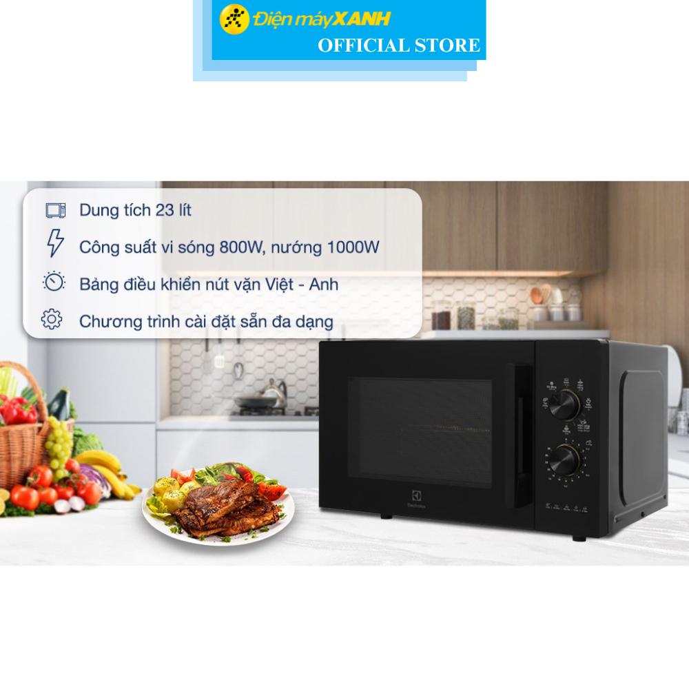 Lò vi sóng có nướng Electrolux EMG23K22B 23 lít - Hàng Chính Hãng