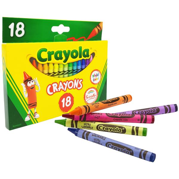 Hộp 18 Bút Sáp Màu Phiên Bản Mới - Crayola 523029