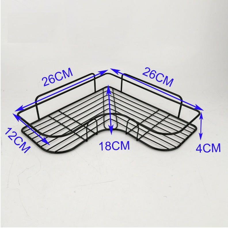 Kệ góc sắt dán tường, kệ góc nhà tắm phun sơn tĩnh điện siêu dính