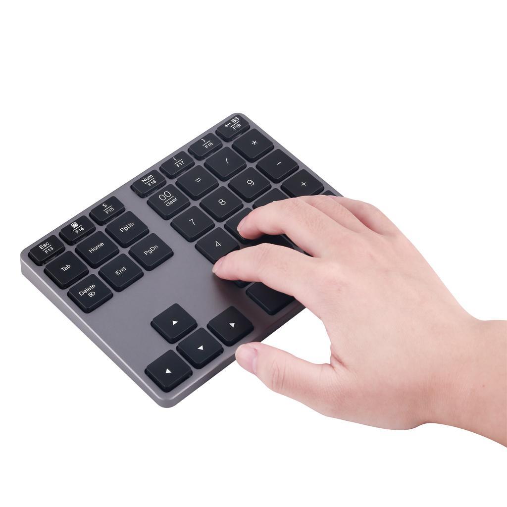 USB Bluetooth Wireless 34 Keys Number Pad Numeric Keypad Keyboard for Laptop