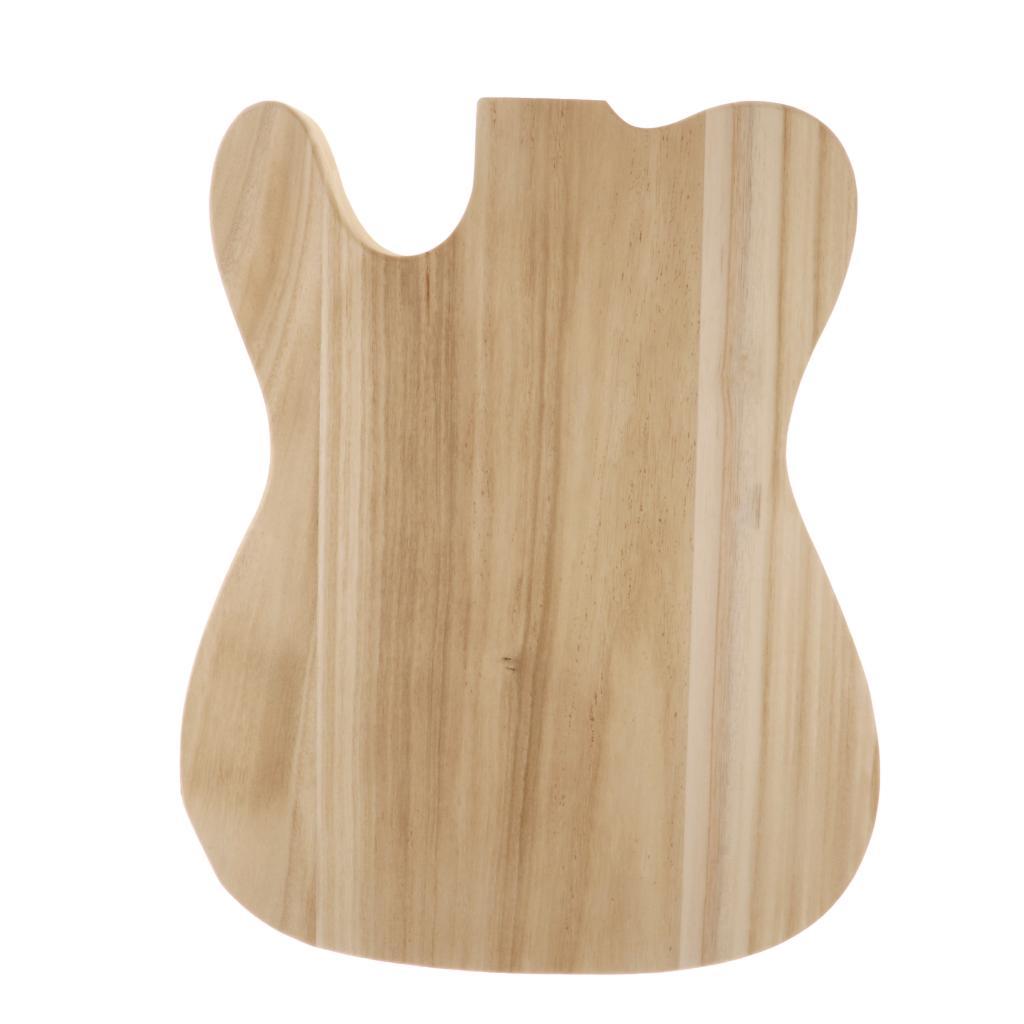 Unfinished Electric Guitar Body Handcrafted Polished Guitar Barrel Maple Wood for TL-T02 Electric Guitar Replacement Part