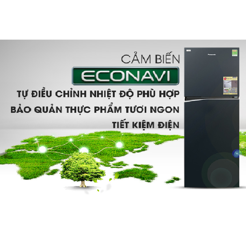 Tủ lạnh Panasonic Inverter 366 lít NR-BL381GKVN - Hàng Chính Hãng