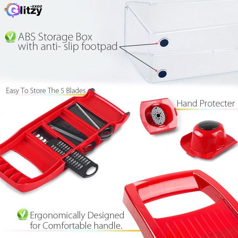 Rau Củ Quả 6 Trong 1 Mandoline Đa Máy Thái Cụ Gọt Vỏ Trái Cây Khoai Tây Phô Mai Xay Xay Thịt Bếp Phụ Kiện Cắt Dụng Cụ