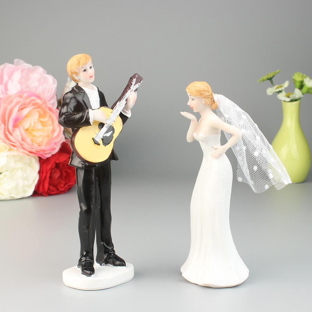 Romantic Resin Bride & Groom Wedding Cake Stand Decor Figurine Decor