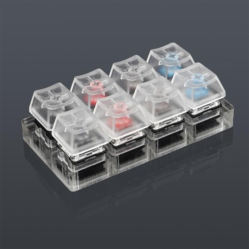 HSV 8 Key Caps Translucent Keycaps Testing Tool Cherry MX Switches Keyboard Tester Kit Clear Keycaps Sampler PCB Mechanical Keyboard