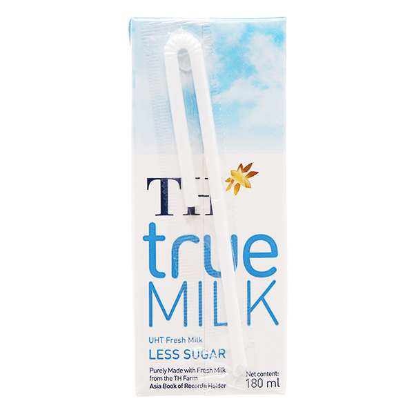 Thùng Sữa tươi tiệt trùng Ít đường TH True Milk (180ml x 48 hộp)