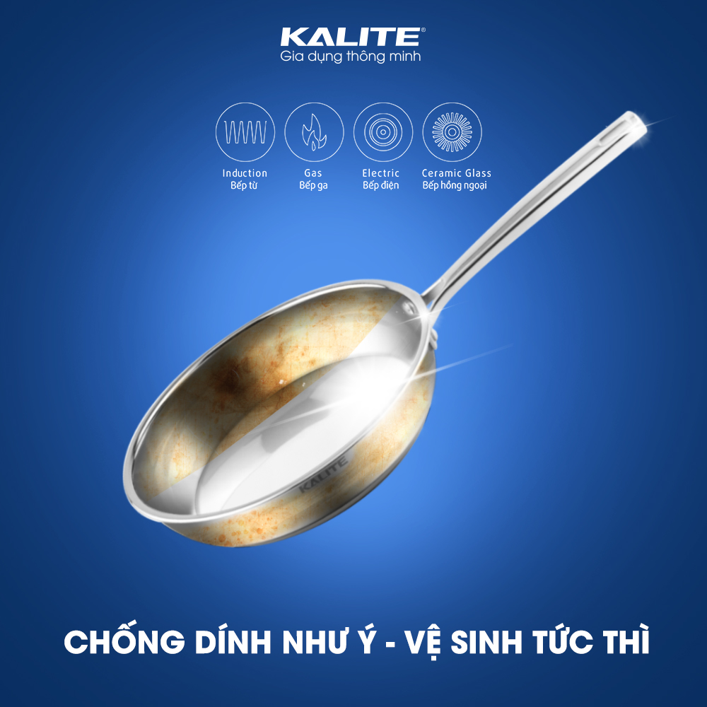 Bộ nồi chảo 5 món Kalite KL 339, chất liệu inox 304, hàng Thái Lan bảo hành 3 năm, hàng chính hãng