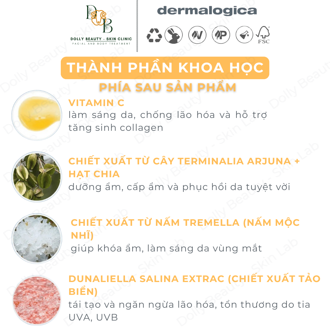 Huyết thanh mắt chống lão hoá BIOLUMIN-C EYE SERUM của Dermalogica - 15ml