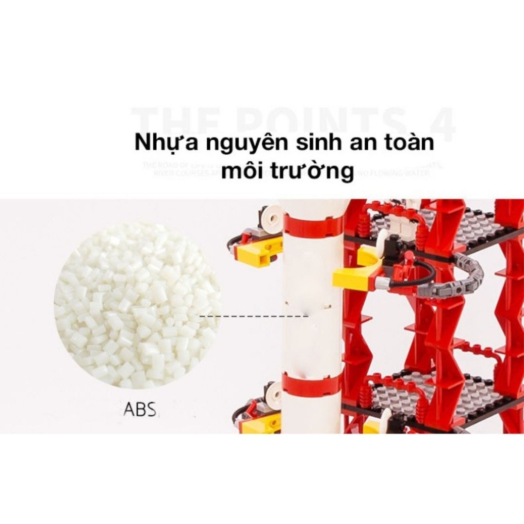 Đồ chơi xếp hình lắp ráp tàu vũ trụ trung tâm điều khiển giúp bé phát triển trí tuệ