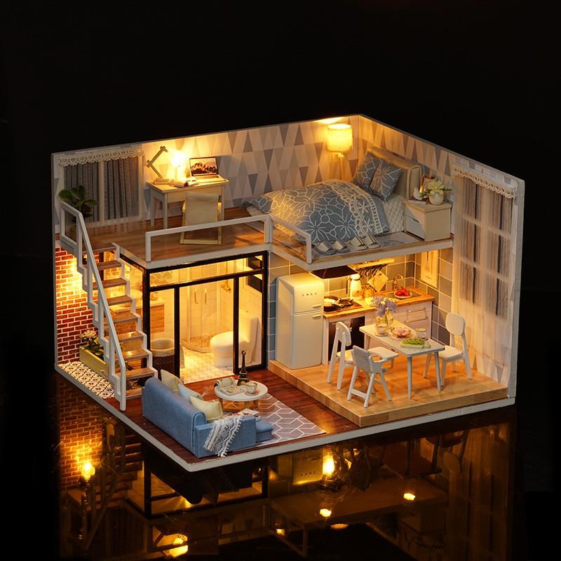 Mô hình nhà búp bê DIY Doll House Miniature_ BLUE TIMES