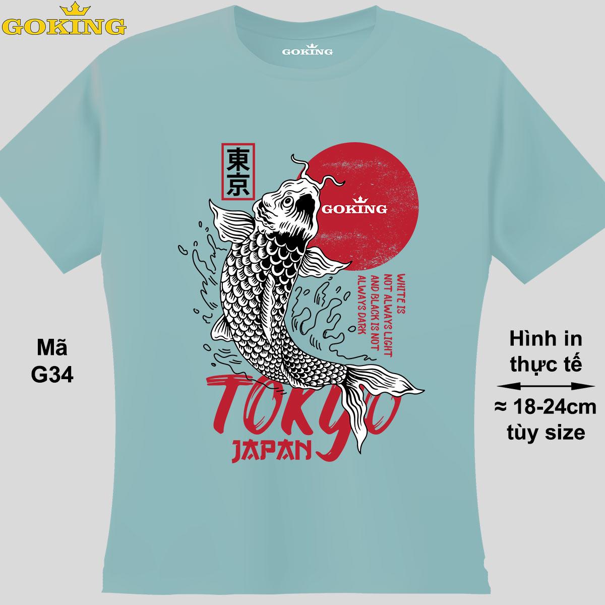 Tokyo Japan, mã G34. Hãy tỏa sáng như kim cương, qua chiếc áo thun Goking siêu hot cho nam nữ trẻ em, áo phông cặp đôi, gia đình, đội nhóm